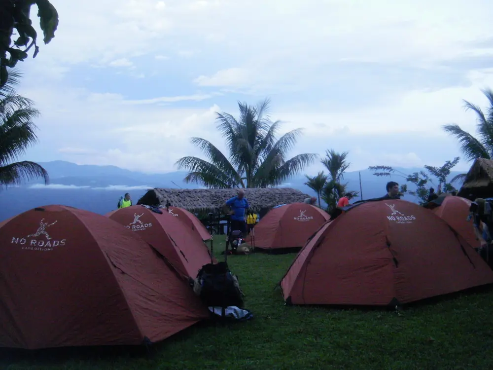 Camp above the coast
