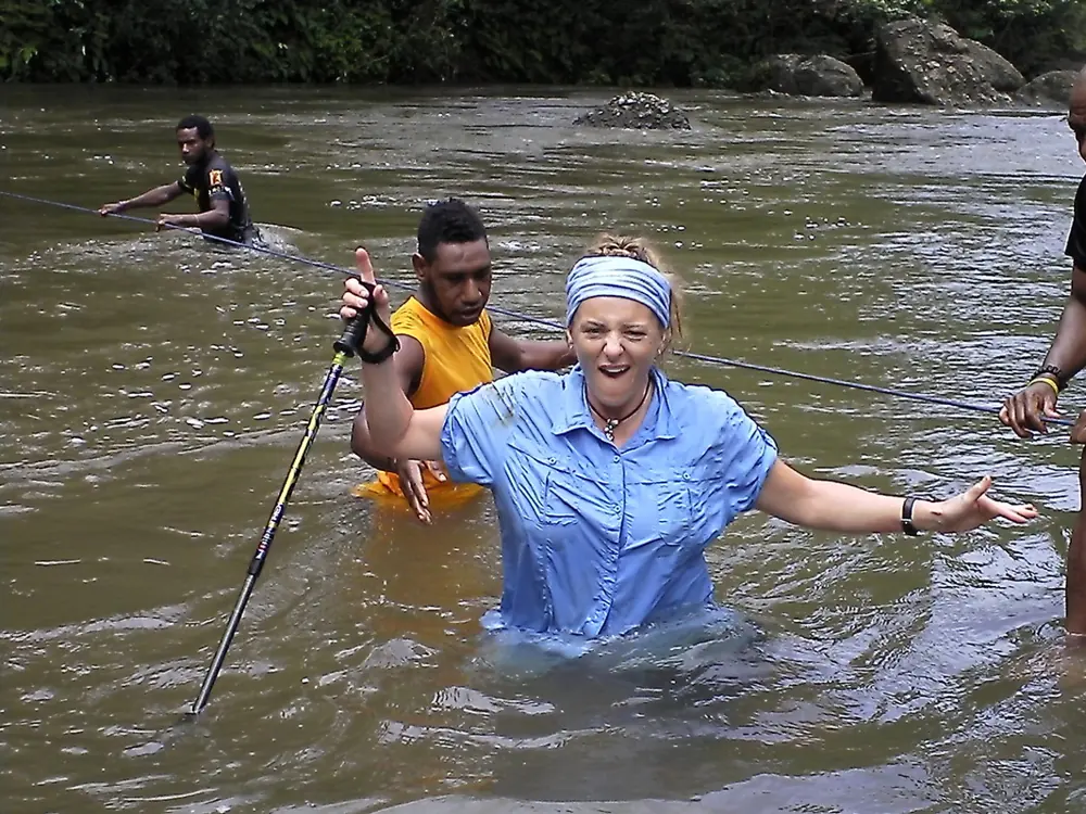 Wading a river