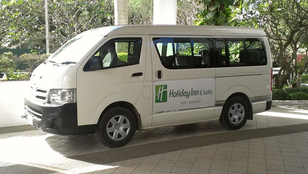 Transfer van after the trek
