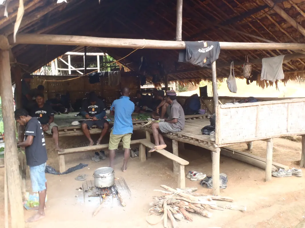 The jungle kitchen at camp