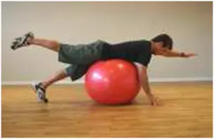 Back extension on a ball