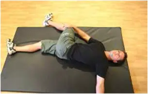 Lying hip and back stretch