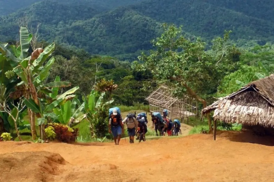 Approaching a village