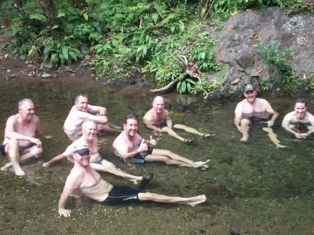 Washing in a creek
