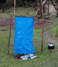 A portable shower