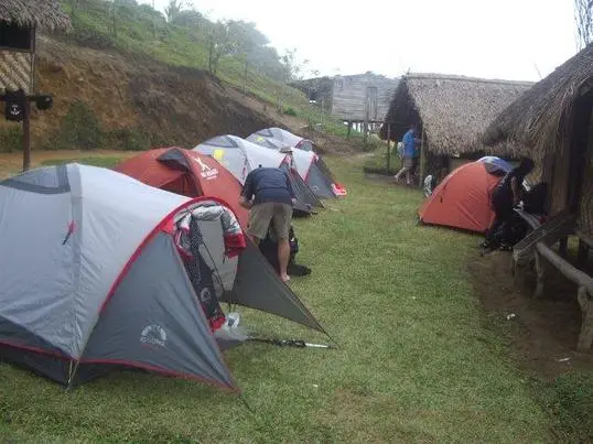 Tents in a row