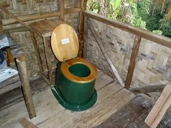 A camp toilet