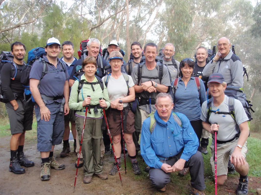 Group on a training walk