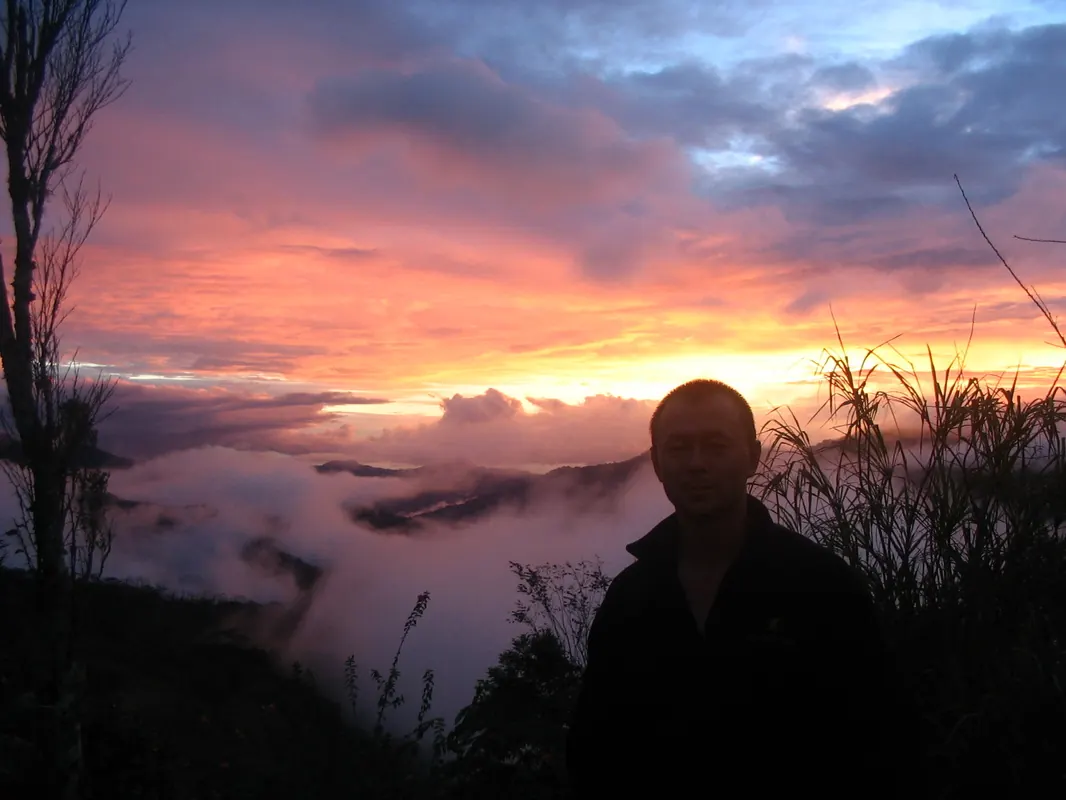Sunset over the Owen Stanley Ranges
