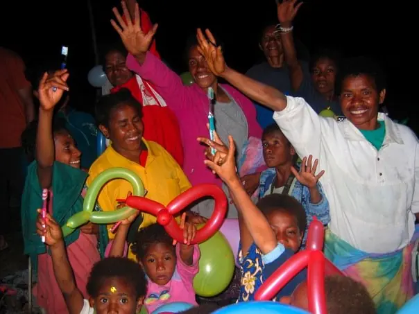 Evening celebration in a village